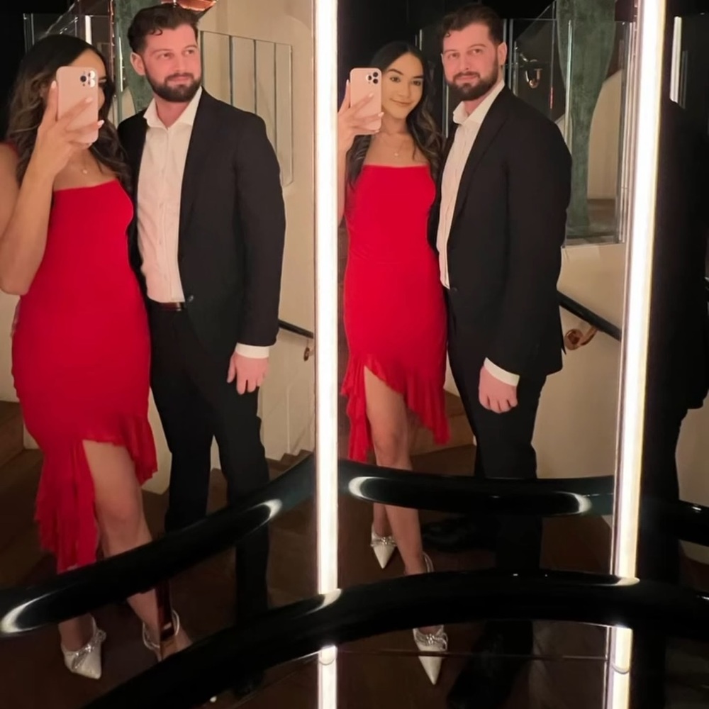 Windsor Vibrant Red High Low Dress